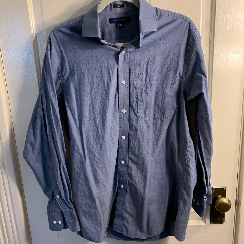 Tommy Hilfiger Casual Button Down Shirt - Blue